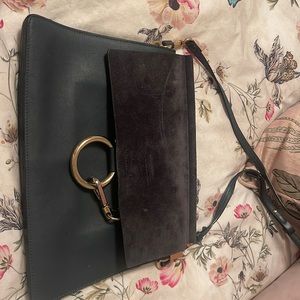 Chloe large Faye steel gray crossbody. Tags attached